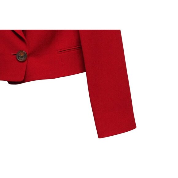 Vintage Carlisle Blazer Size 10 Red 100% Wool Classic Business Career Office - Picture 5 of 10